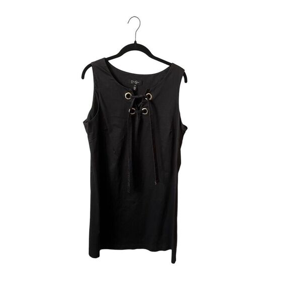 Jessica Simpson Dresses & Skirts - Jessica Simpson Black Lace-Up Neck Sleeveless Knee Length Dress M